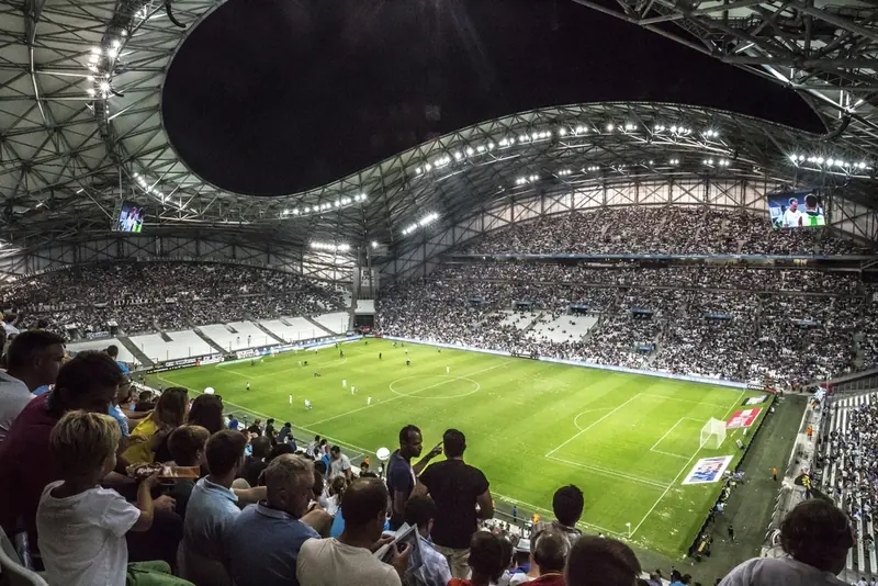 Fans at the Stade Vélodrome, Marseille
