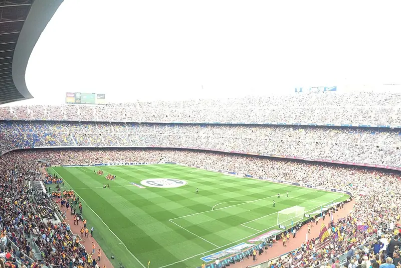 A packed Camp Nou, Barcelona
