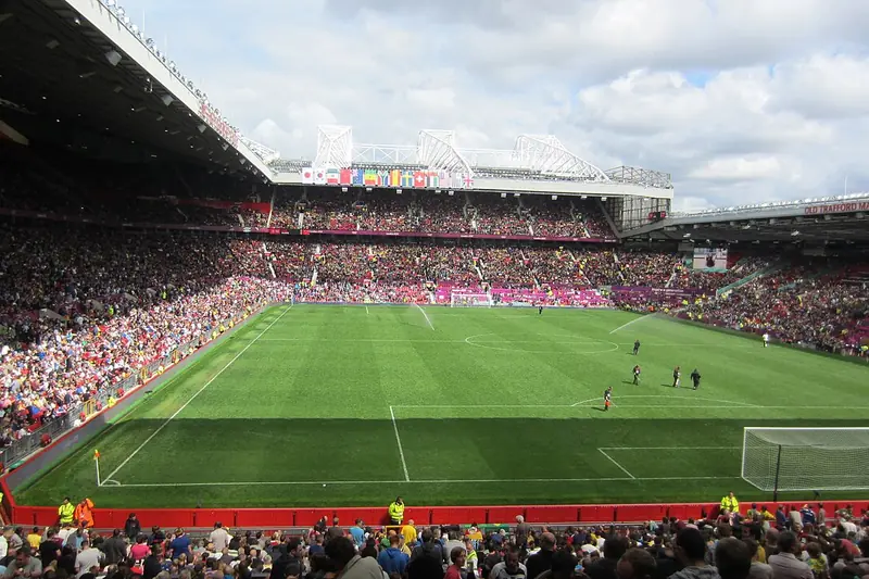 Full stands at Old Trafford, Manchester